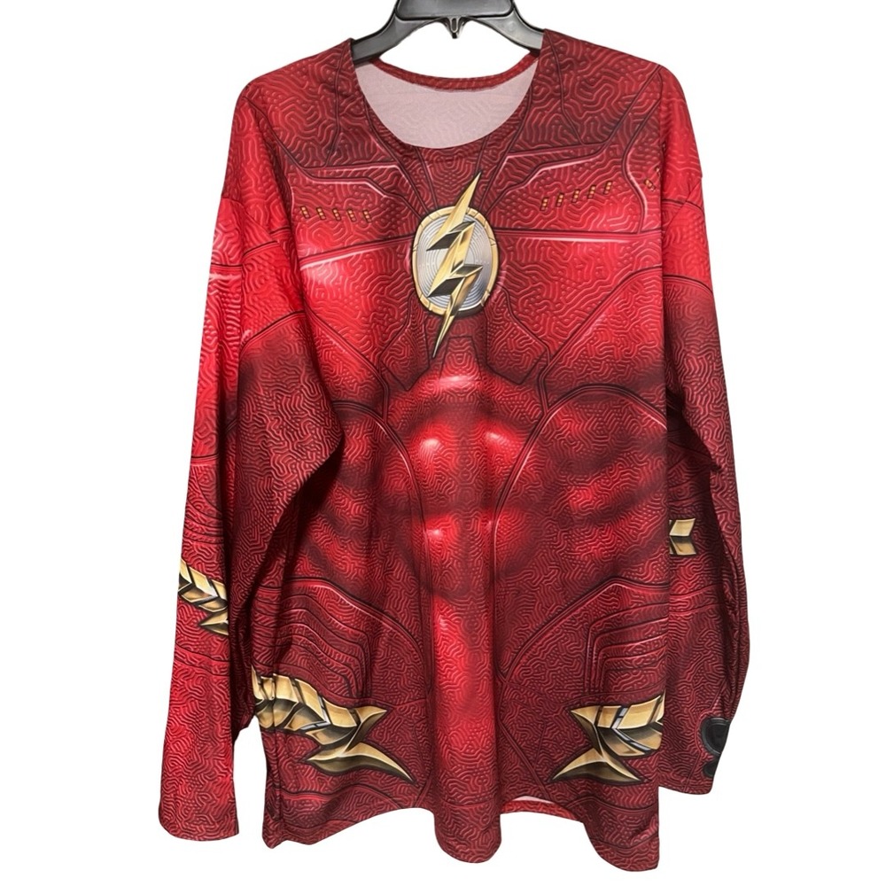 DC Comics Rubies The Flash Mens Costume Top (Shirt Only No Mask) Size XL